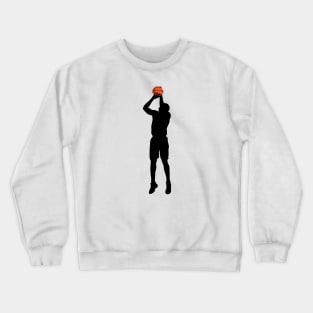 Shoot basketball jump slam silhouette Crewneck Sweatshirt